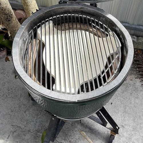20 Ceramic Pizza Stone, Heat Deflector Conveggtor Smoking Stone Plate for Pit Boss，Louisiana K24, Kamado Joe, Char-Griller AKORN E16620 Charcoal Grill