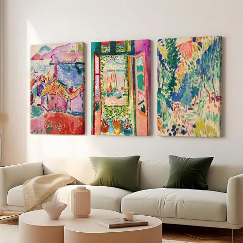 Henri Matisse Wall Art Prints Aesthetic Canvas Matisse Wall Decor Painting Colorful Matisse Wall Art Poster Boho Abstract Matisse Picture Artwork for Bedroom Living Room 16x24x3 Inch Ready to Hang