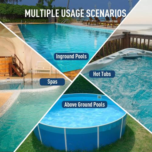 2025 Upgraded Handheld Pool Vacuum Cleaner for Above Ground & Inground Pools - Cordless Pool Cleaner w/18.5GPM Suction, Telescoping Pole(20-69in), 2 Brush Heads - Ideal for Spas & Hot Tubs