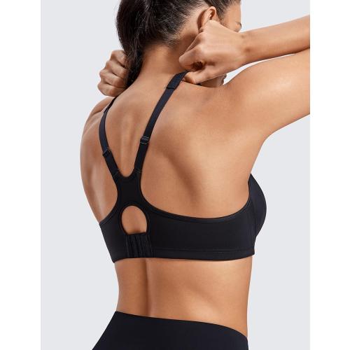 Size 34D SYROKAN High Impact Sports Bras for Women High Support Unlined Underwire Racerback No Uniboob Workout Bra