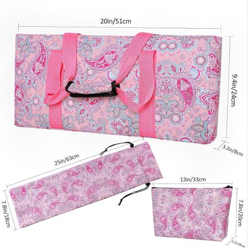 American Mahjong Game Set, 166 Pink Tiles (1.2”), 4 All-in-One Color Rack/Pushers & Drawstring Bag, Complete Mahjong Sets with Pink Printed Carrying Bag and Mahjong Tile Set Accessories