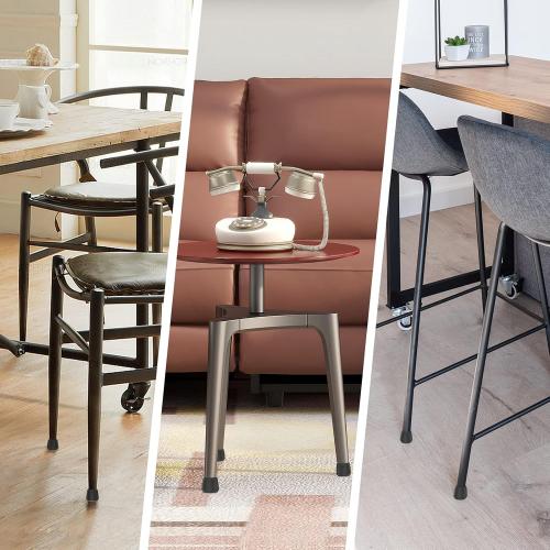 Extra Large Chair Leg Floor Protectors, (Fit: 1.84-2.36 Black).