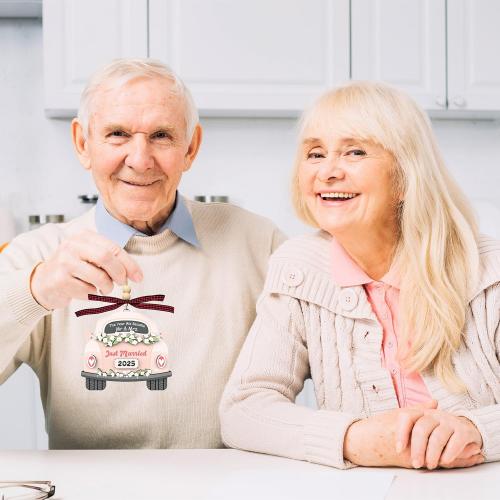 Wedding Gifts for Couples 2025 - Bridal Shower Present - Bachelorette Gifts for Bride, Future Mr & Mrs - Wedding Decor Newlywed Gift for Married Couples - Wood Hanging Ornament 2025