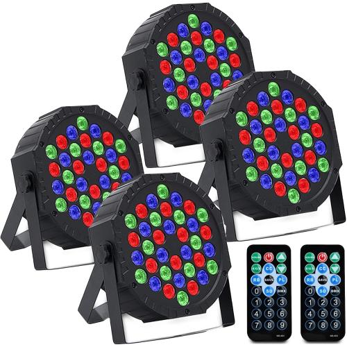 Stage Lights Dj Lights for Parties Led Stage Lights Sound Activated Portable Party Lights Par Lights 36 Led RGB Remote Control Disco Lights Uplights for Indoor Events Bar Birthday Wedding Outdoor