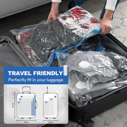 VMstr Travel Vacuum Storage Bags with Electric Pump (USB Pump   8 Combo Bags)