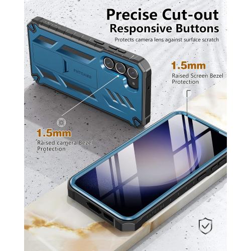FNTCASE for Samsung-Galaxy S23 Plus Case, Built-in Screen Protector Blue
