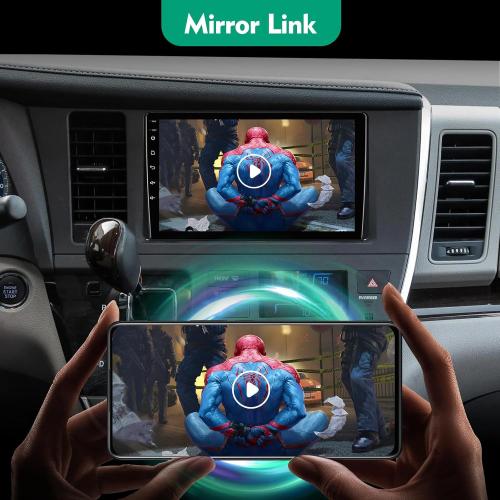 9-Inch IPS Touchscreen Android 12 Car Stereo for Toyota Sienna 2015-2018 with Wireless CarPlay & Android Auto 2 32GB Car Radio, Support GPS, WiFi, Bluetooth, FM Radio, Backup Camera, SWC, Dual USB
