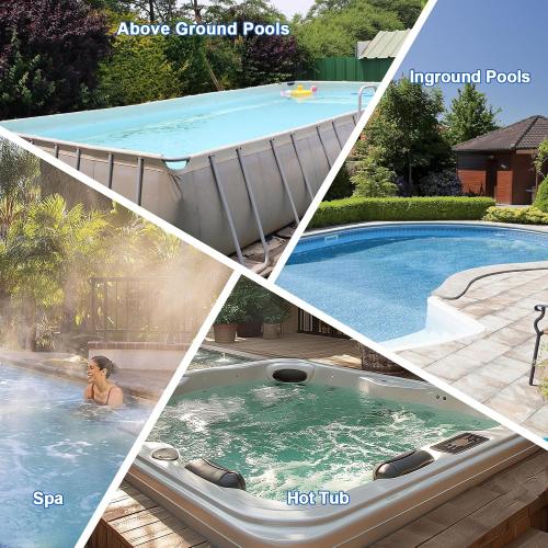 Pool Vacuum for Above Ground Pool: Cordless Handheld Pool Vacuum w/Telescopic Pole, Rechargeable Swimming Pool Cleaner for Inground Pools and Hot Tubs, Powerful Suction up to 18 Gallons/Min.