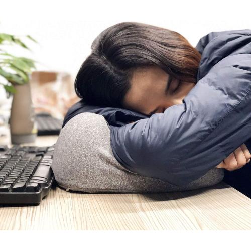 MLVOC Travel Pillow 100% Pure Memory Foam Neck Pillow, Comfortable & Breathable Cover, Machine Washable, Airplane Travel Kit with 3D Sleep Mask, Earplugs, and Luxury Bag,Standard (Grey)