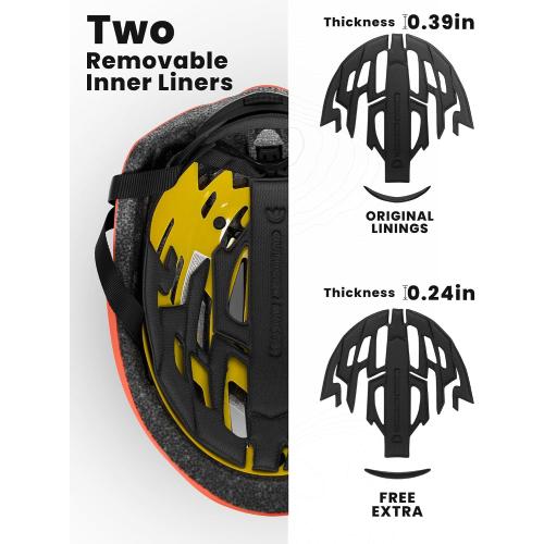 OutdoorMaster MIPS Bike Helmet for Adults-Two Removable Liners & Ventilation in Multi-Environment - Road Bicycle Helmets in Mountain, Motorway for Youth & Adult