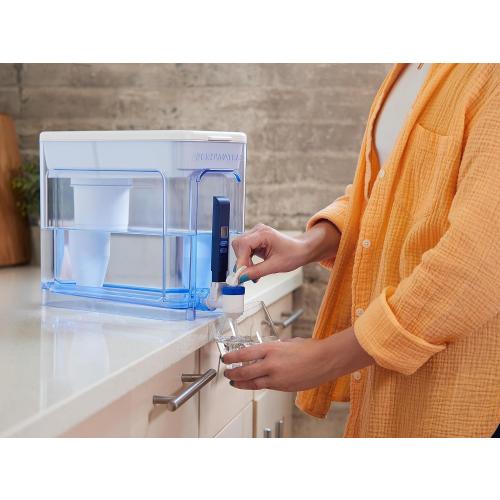 ZeroWater 32-Cup Ready-Read 5-Stage Water Filter Dispenser with Instant Read Out - 0 TDS for Improved Tap Water Taste - IAPMO Certified to Reduce Lead, Chromium, and PFOA/PFOS