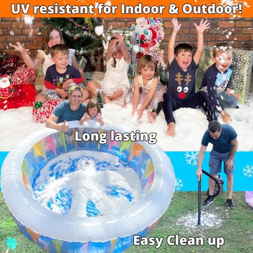 PARTY GOAT Bulk Fake Snow Powder for Outdoor & Indoor use. 39oz Makes 15 Gallons of Instant Snow for Sensory Play. Make Artificial Snowballs. Just Add Water. Magic Fun for Kids