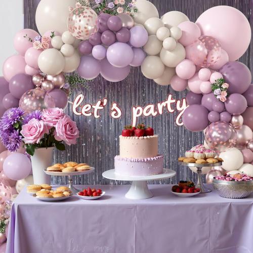 Amandir 173Pcs Dusty Purple Balloon Arch Garland Kit