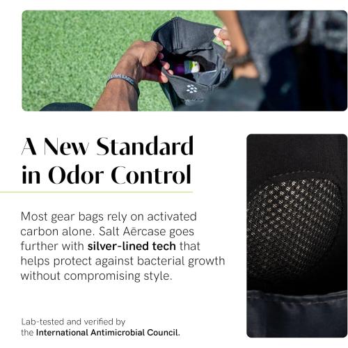 Salt Aērcase Smell Proof Cleat Bag – Regular Size - Athletic Soccer & Golf Shoe Bag for Smelly Cleats & Gym Shoes- Durable, Water-Resistant, & Easy to Clean