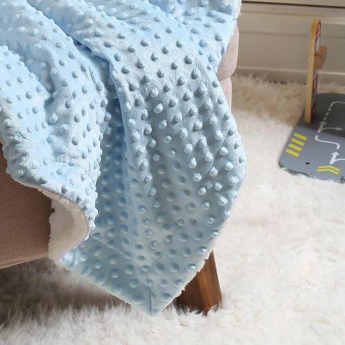 CREVENT Cozy Soft Warm Sherpa Baby Blanket for Infant Toddler's Crib Cot Stroller Gifts for Baby Boys All Season Use (30X40 Blue dot)