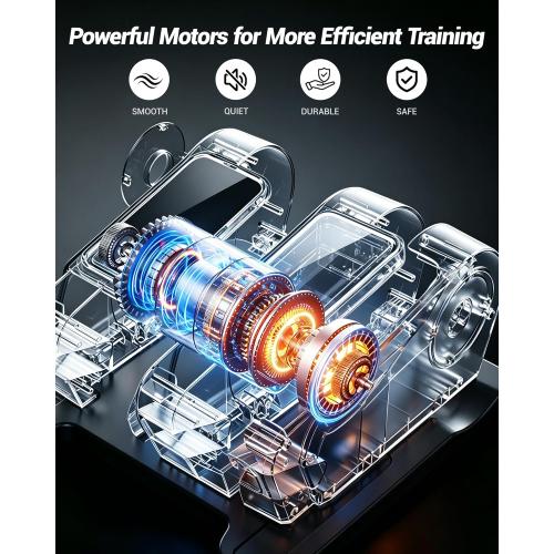 Under Desk Elliptical Machine, Electric Seated Pedal Exerciser, Quiet Leg Exerciser While Sitting for Seniors, Mini Portable Leg Exercise Machine with Remote, Adjustable 12-Speeds, Manual & Auto Mode