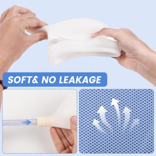 Urine Collection Bag, Reusable Condom Catheters with 2 Urine Catheter Bag, Portable & Comfortable Wearable Urinary Drainage (Elderly Men)