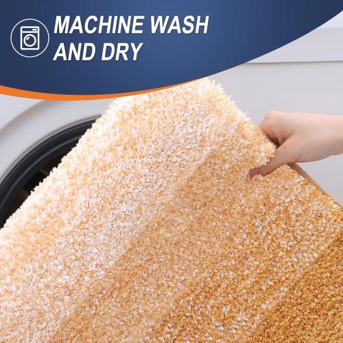 OLANLY Bathroom Rugs Mat 30x20, Extra Soft Absorbent Microfiber Bath Rugs, Rubber Backing, Quick Dry, Machine Washable Bath Mats for Bathroom, Tub and Shower, Home Decor Accessories, Golden Yellow