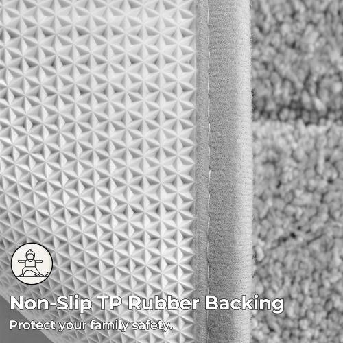 GRANNY SAYS Gray Bathroom Rugs, Bath Mats for Bathroom Non-Slip, Super Soft and Water Absorbent, Microfiber Bath Rugs, Machine Wash Dry, Bath Rugs for Floor, Tub and Shower, 16 x 24