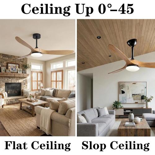 Sloped Ceiling Fan Adapter for Sloped & Vaulted Ceilings up to 45° Ceiling Fan Bracket Mount Kit,Ceiling Fan Mounting Bracket (Black)