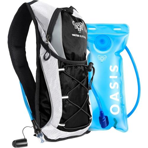 Water Buffalo Hydration Backpack - Lightweight Hydration Pack with 2L Water Bladder - Water Backpack for Hiking, Running, Biking, and Raves - Road Runner 12L Hydropack Backpack