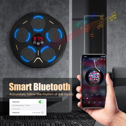Music Boxing Machine, Smart Bluetooth Boxing Equipment, 9 Modes & 9 Speeds, Boxing Punching Bag with Gloves