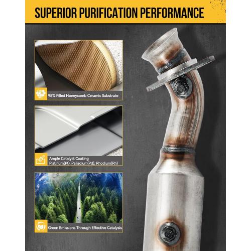 KAC Catalytic Converter Stainless Steel Compatible with 2008-2010 Chevy Cobalt 2.2L, 2008-2011 Chevy HHR 2.2L, 2008-2010 Pontiac G5 2.2L Replace 19421 (EPA Compliant)