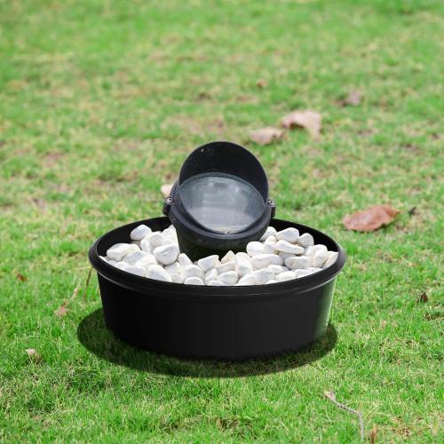 6 Pcs Lawn Light Protector, ABS Landscape Sprinkler and Light Guard, Waterproof Lawn Sprinklers Protection for Reduce Damage from Lawns Mower Outdoor Garden Park Backyard