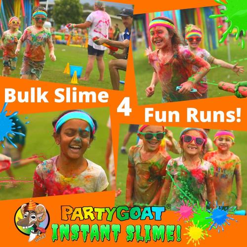 PARTY GOAT Instant Green Slime Powder. Bulk Slime Kit. 25 Gallons. Mix with Water to Make Large Buckets to Pour on People or Fill a Kids Pool