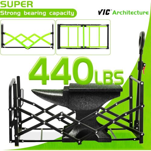 VIC Collapsible Folding Wagon, Extra Long Extender Wagon Cart,Beach Wagon Cart Heavy Duty 440LBs Foldable, Utility Grocery Wagon with Side Pocket for Camping Garden Sports, V1max