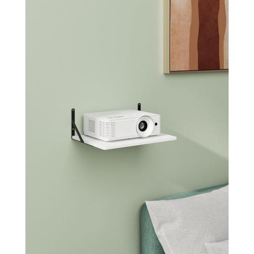 Black White Small Mini Projector Shelf for Wall, Cable Box / Router Shelf,Floating Projector Mount, Holder Stand Accessories