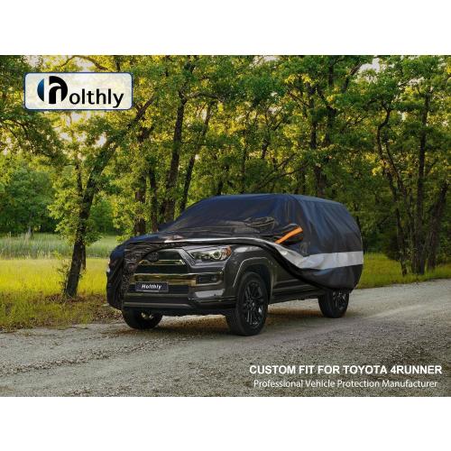 10 Layers SUV Car Cover Custom Fit for Toyota 4Runner (2002-2024) Waterproof All Weather for Automobiles, Outdoor Full Cover Sun UV Rain Protection.Black