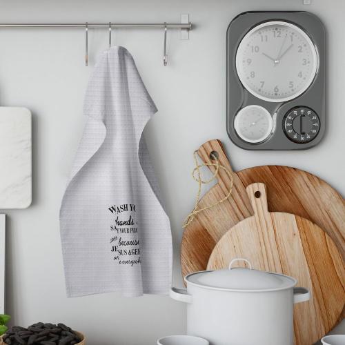 Funny Towels 16x24 - Wash Hands, Say Prayer, Decorative for Bathroom