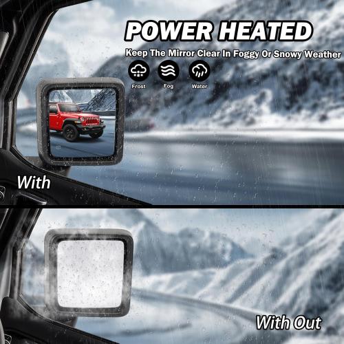 RH Side Mirror for 2018-2023 Jeep Wrangler JL/2020-2023 Gladiator JT 5Pins