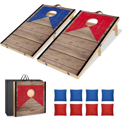 Portable Cornhole Board Set with Bean Bags 2 ft x 1 ft or 3 ft x2 ft or 10.16 * 5.04 Inch Foldable Corn Hole Games for Adults and Kids Indoor or Outdoor Corn Hole Toss Games Backyard Tarvel
