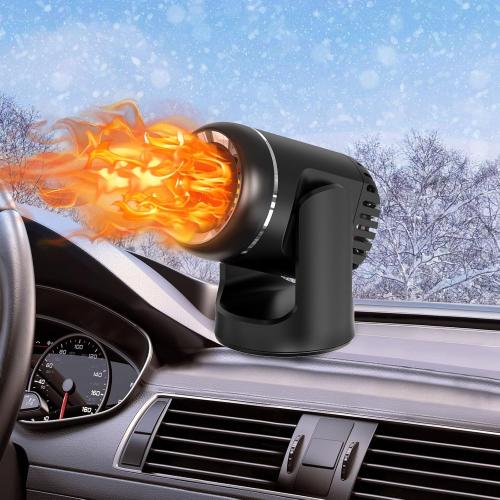 12V 150W Portable Car Heater Fast Demisting Defroster, Automobile Car Heater Can Heat Rapidly inwith Heating Cooling Air Purify, 360Degree Rotary Defroster Portable Car Heater (FF-6)