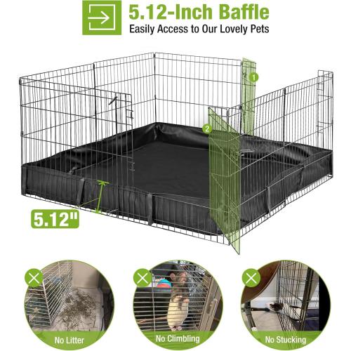 GUTINNEEN Rabbit Pet Playpen Bunny Run Extension Indoor Small Animal Pen (Playpen Only)