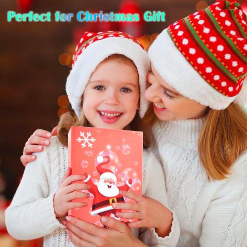Christmas Bubble Machine Toys for Kids,Automatic Electric Battery Powered Bubble Gun with Bubble Solution,LED Light,Leakproof Bubble Blower Toy for Christmas Birthday Party Favors Gifts,Green Snowman