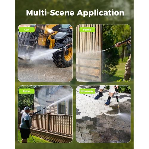 Pressure Washer, Power Washers with 4 Quick Connect Nozzles, High Pressure Washer for Cars, Fences, Patios, Decks, Boats, Home Use
