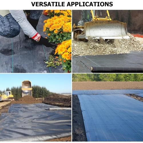 Doniks 13x115ft Driveway Fabric,5OZ Commercial Heavy Duty Weed Barrier Fabric, Garden Landscape Fabric,French Drain Fabric for Erosion Control,Landscape Fabric,Weed Barrier,Construction Projects