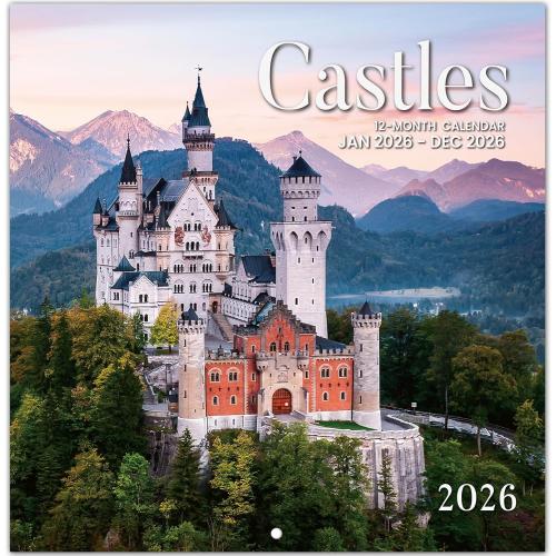 2026 Calendar, Castles Monthly Wall Calendar 2026 Runs from Nov 2025 – Dec 2026, Hanging Wall Calendar, 11.6 x 24Opened, Full Page Layout for Organizing, Perfect Present