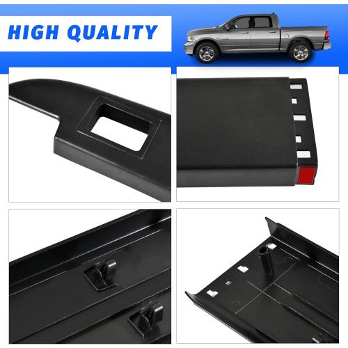 KEWISAUTO Bed Side Rail Cap Cover W/Stake Holes for 2009-2018 Dodge Ram 1500 with 5'7 Bed, Black Truck Right & Left Side Bed Rail Protector for 2009-2018 Dodge Ram 1500 Accessories