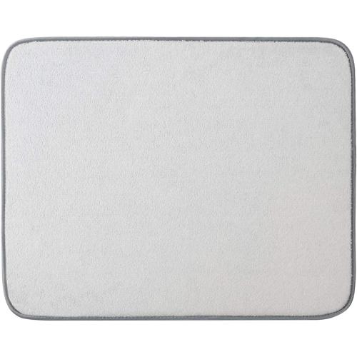 Dish Drying Mat for Kitchen 2 Pack, Ultra Absorbent Microfiber Dishes Drainer Mats by Subekyu,19.2 by 15.8 Inch(Rhombus)