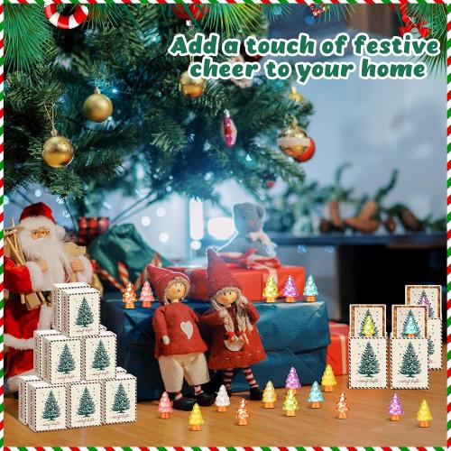 12 Sets Emotional Support Appreciation Gift Bulk for Employee Christmas Tree Positive Resin Team Building Small Thank You Gifts for Staff Coworkers Christmas Appreciation Day