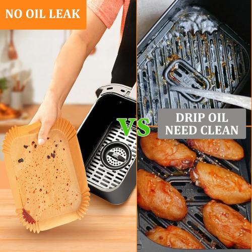 200PCS Air Fryer Liners for Ninja: Higher Non-Stick Disposable Parchment Paper Liner for Ninja DZ201/DZ401 Dual Airfryer Baking - Food Grade Ninja Air fryer Accessories (Rectangle - 8.6 x 5.5 inch)