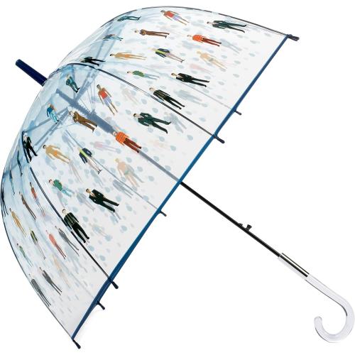 Maad Raining Men Clear Bubble Dome Umbrella - Perfect White Elephant Gift or Birthday Gift, Modern, Acrylic Handle, Aluminum Frame, Auto-Open, Spacious Canopy, Outdoor Use, Umbrella