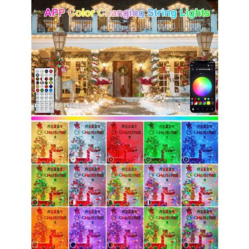 Smart Color Changing Valentines Day Lights with Remote & App Control, 66FT 200LED RGB Light with Timer, Music Sync Multiple Modes Twinkle Christmas Light Waterproof Indoor Outdoor Valentines Day Decor