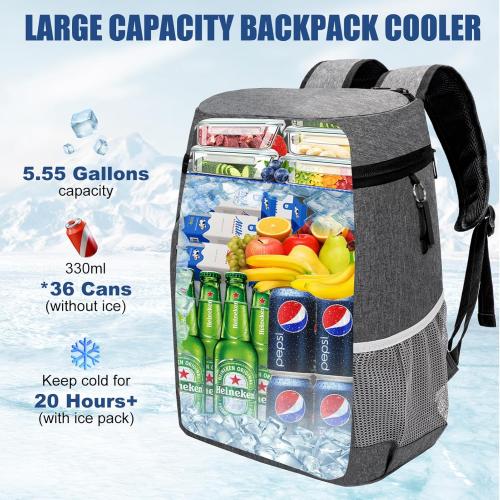Backpack Cooler Insulated Leak Proof for Men Women 36 Cans Soft Cooler Backpack Insulated Waterproof Large Capacity Coolers Bag Portable for Lunch Camping Travel Picnic Hiking