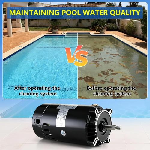 UST1102 Pool Pump Motor 1 HP Swimming Pool Pump Motor 115/230V 3450 RPM | Replaces for Hayward Super Pump MaxFlo, Super II, Northstar & ja-cuzzi Magnum Pumps SP2607X10, 56J Frame C-Face Round Flange