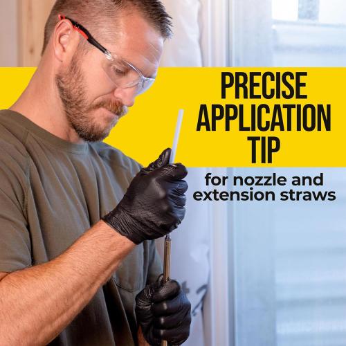 AWF PRO Spray Foam Gun 40 Long Nozzle, High Precision, Adjustable Flow Control, Adjustable Swivel Tip, Contractor-Grade Pro Applicator for Insulating Foam Sealant